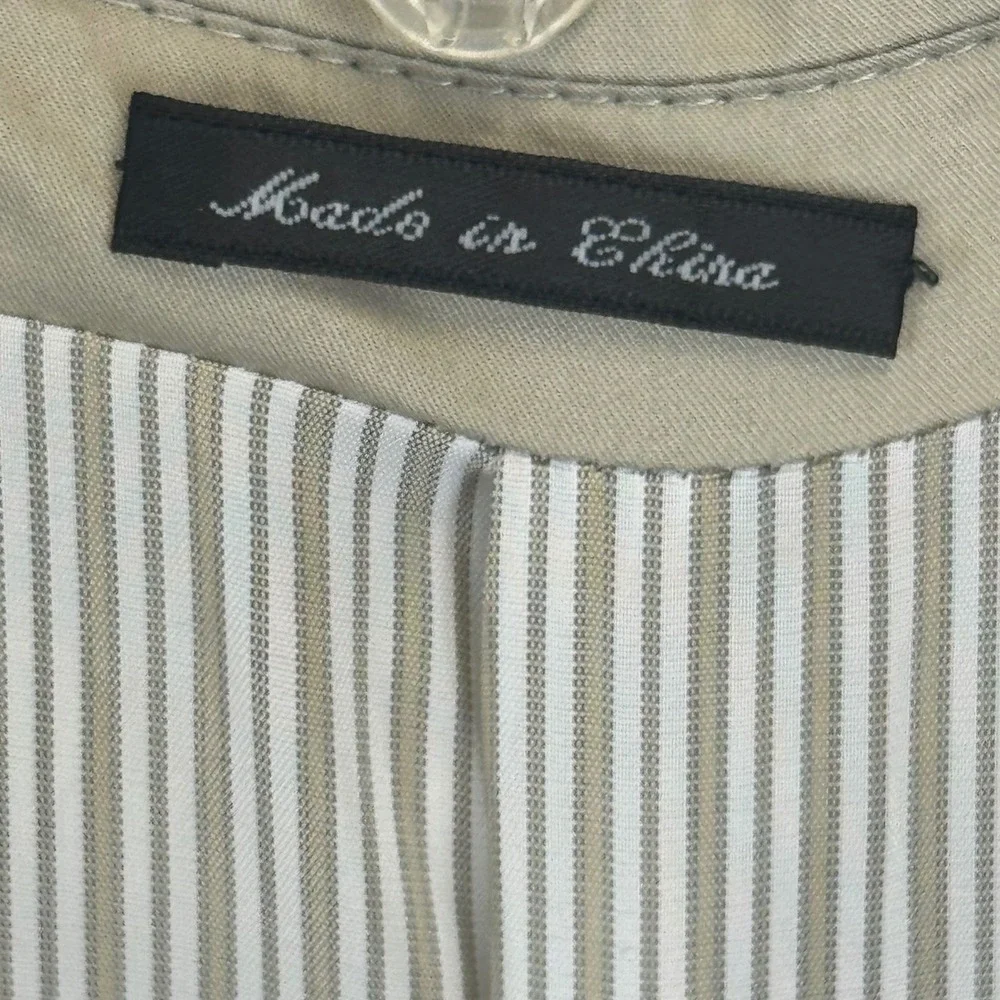 Flynt Bourne Mens 42R Blazer Tan Khaki 100%‎ Cotton 2 Button Sport Coat Jacket
